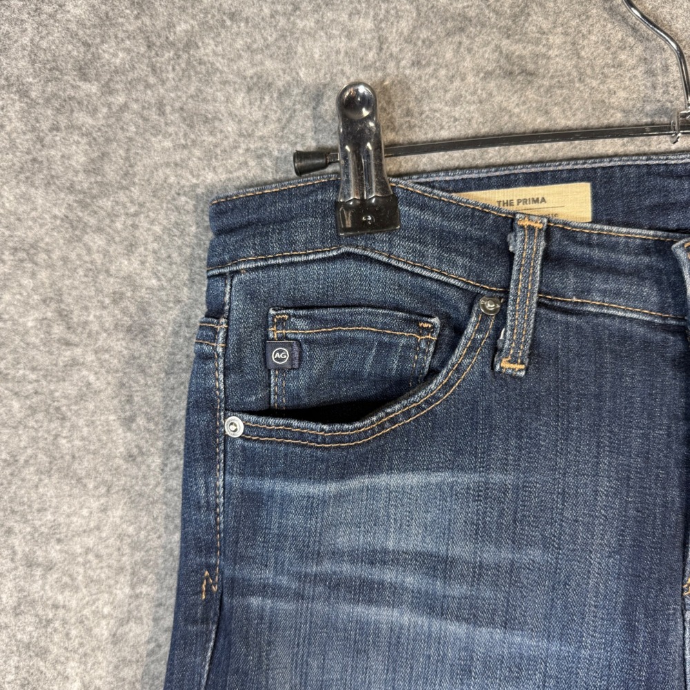 AG Adriano Goldschmied The Prima Mid Rise Cigarette Jeans Dark Wash Women's Size - Picture 7 of 12